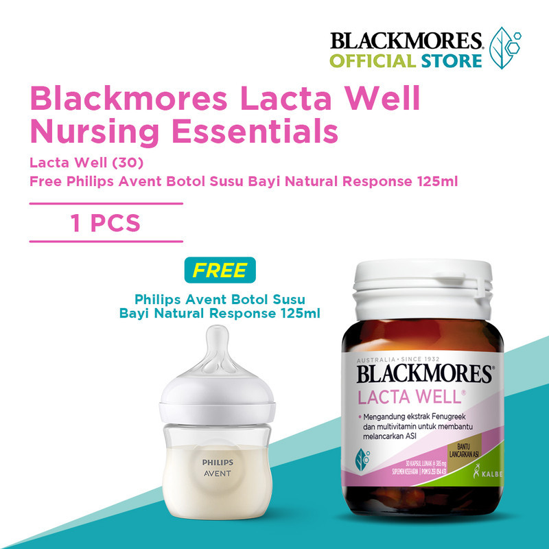Jual Blackmores Lacta Well (30) Free Botol Susu Bayi Natural Response ...