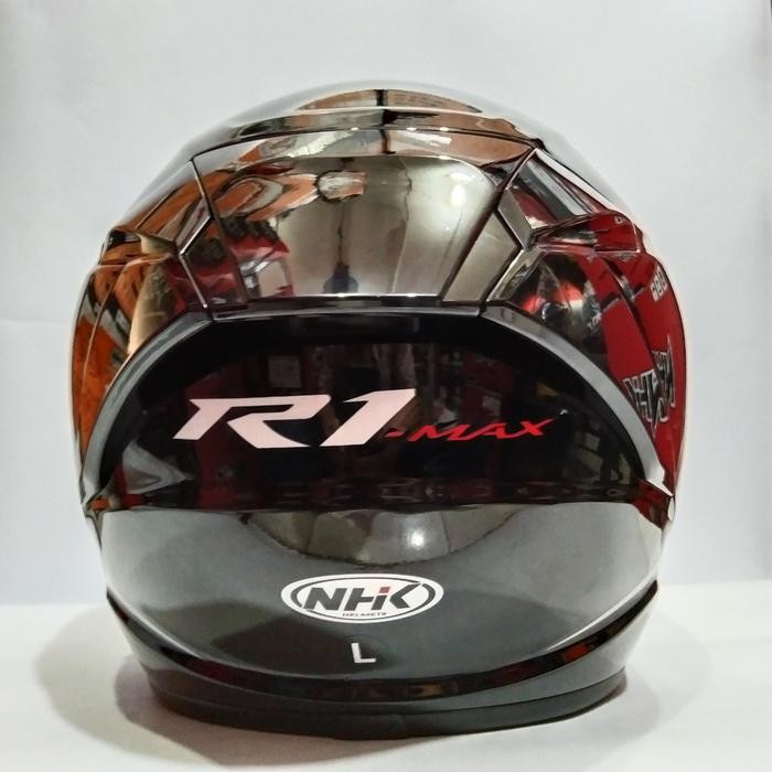 Jual Helm Nhk R1 Max Solid Black Metalik Helm Half Face | Shopee Indonesia
