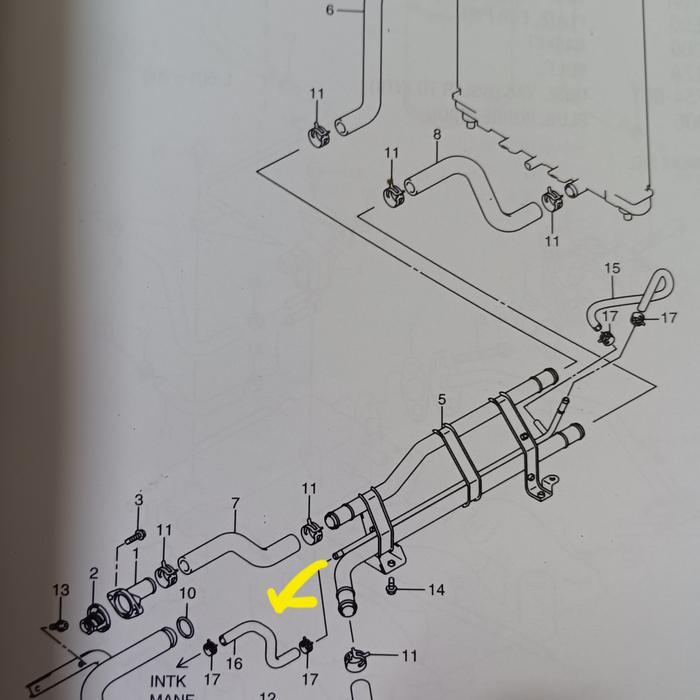 Jual Baru Selang Bypass Inlet Radiator Apv , Arena, Mega Carry Original ...
