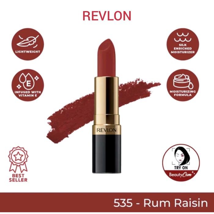 Jual revlon super lustrous lipstick 535 rum raisin lipstik [kualitas ...