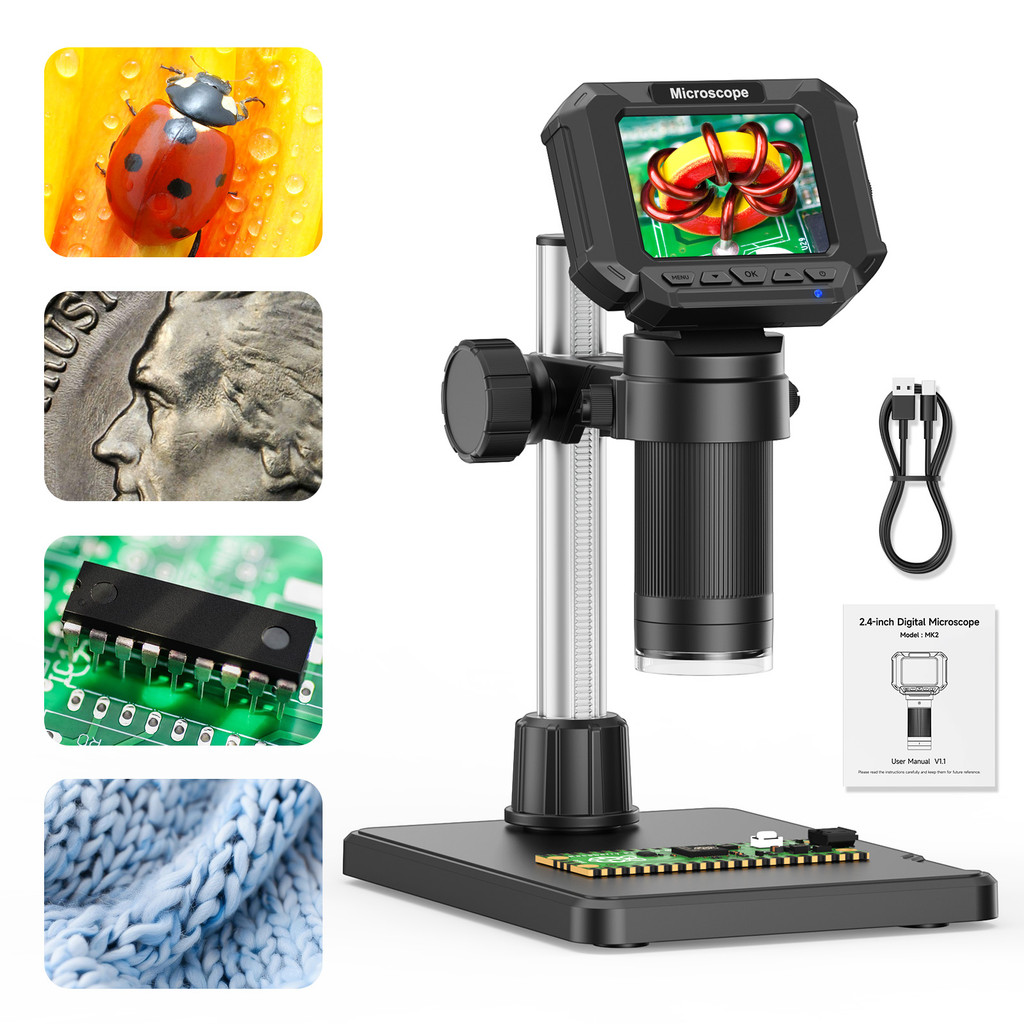 Jual Digital Microscope 2.4inch USB Microscope for Electronic, Edcation ...