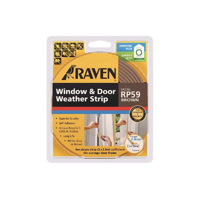Jual RAVEN Door Seal RP59 Brown 6 Meter Seal Penutup Celah Pintu dan ...
