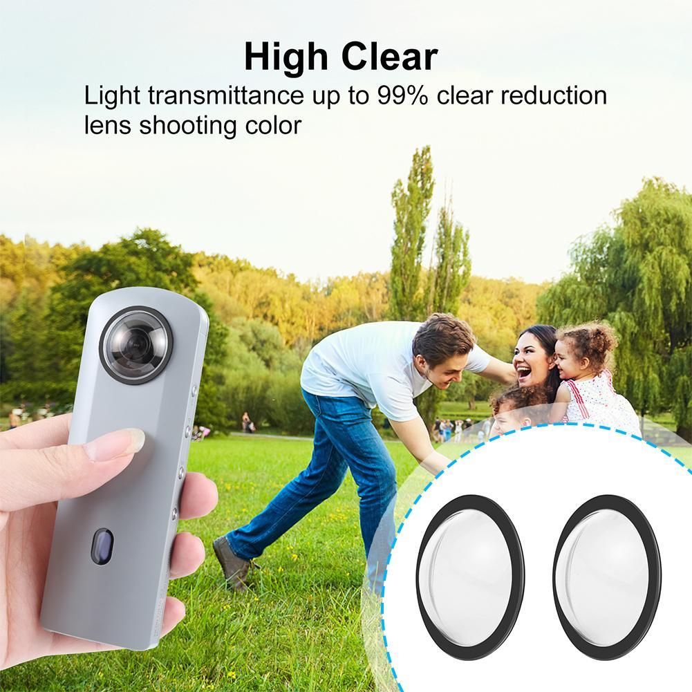 PULUZ Dual Lens Guards per Ricoh Theta SC2/S/V, kit di protezione per PC per Ricoh Theta SC2/S/V Action Camera Accessorio