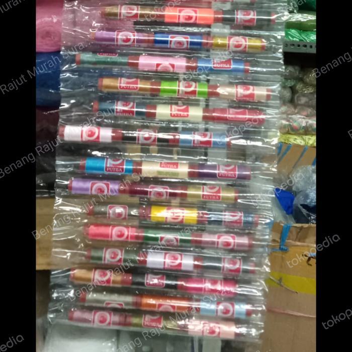 Jual Benang Jahit Renteng Merk Putra 100 Yard Dapat 1/2 Gross (72 ...