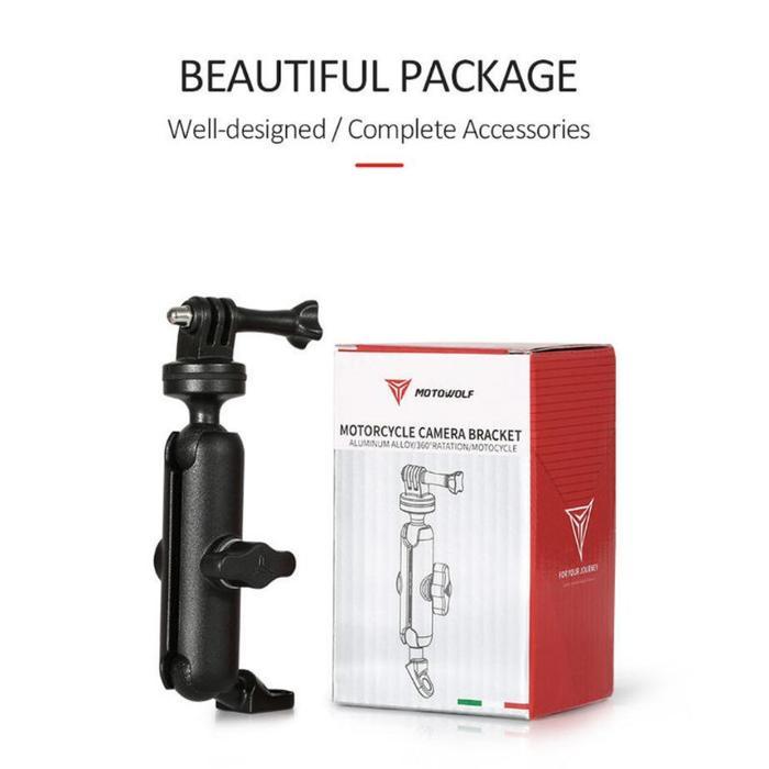 Jual Motowolf Breket Mounting Kamera Gopro Dudukan Action Cam Sepeda ...