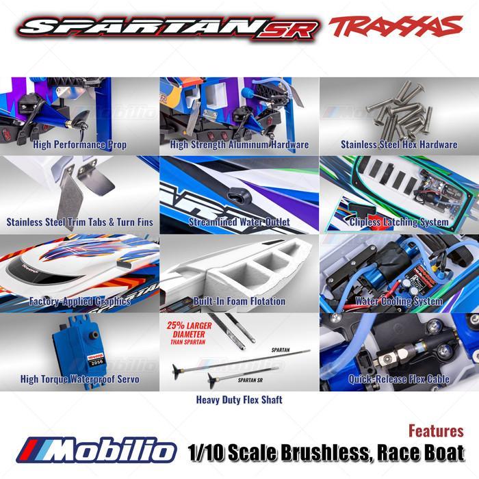 Stand Per Modellismo Navale WOP Supporto Barca Traxxas TRX3544 Spartan, Blast Sostegno Per Scafi Spartan Nitro Vee