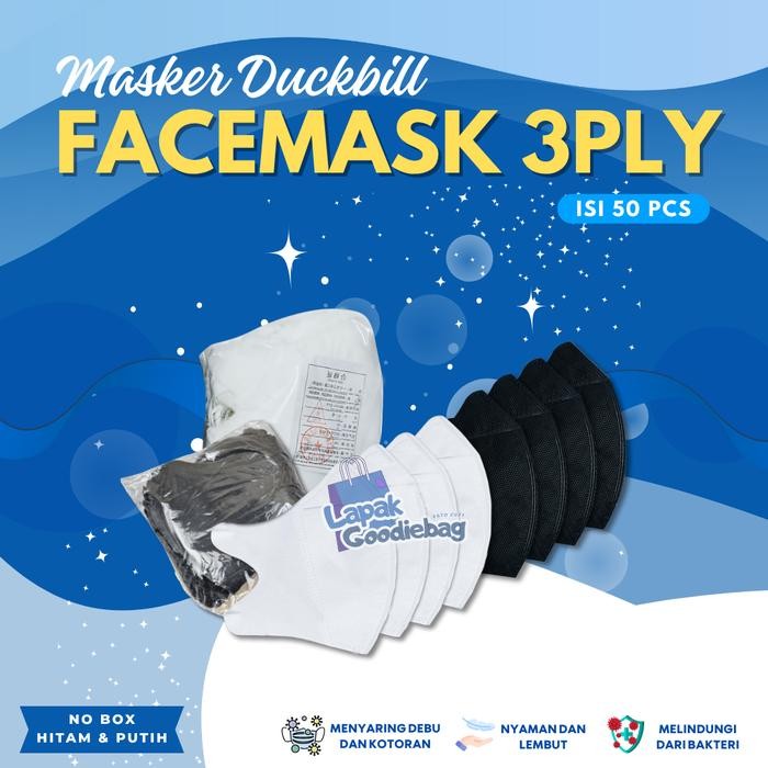 Jual New Masker Duckbill 50 Pcs NA NI MIX 3 PLY Murah Orinal Mask ...