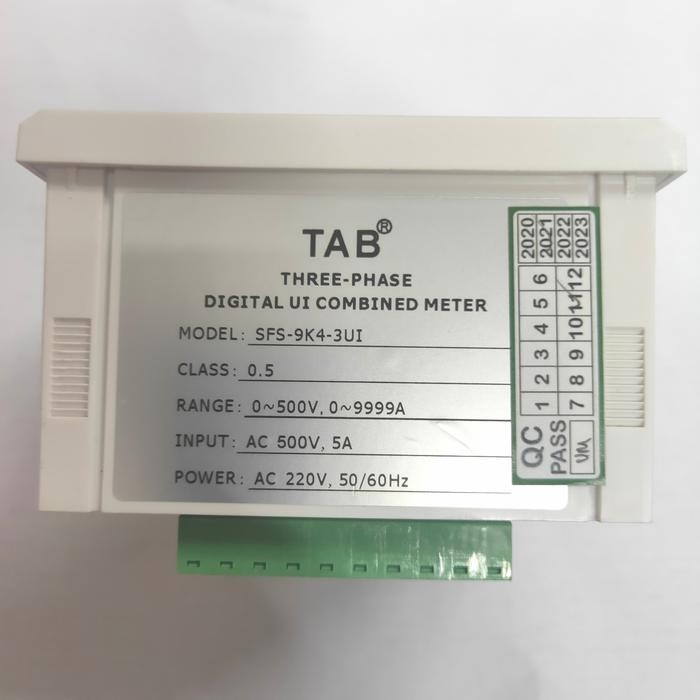 Jual OBRAL Panel Meter Digital AC Volt Ampere 96x96 3 Phase 3P TAB SFS ...