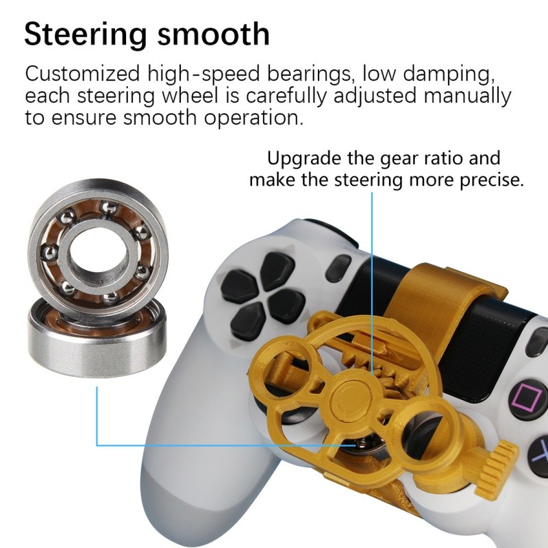 Jual Mini Steering 3D printing Wheel Racing Games Auxiliary Controller ...