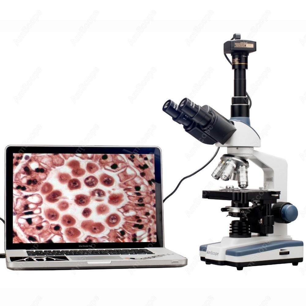 Jual Lab Compound Microscope--AmScope Supplies 2000X LED Lab Trinocular ...