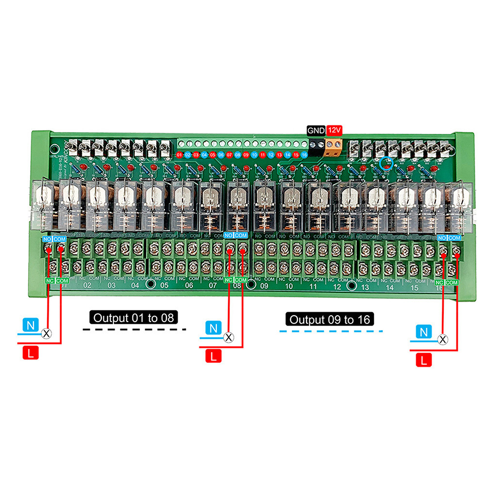 Jual KC868-E16V2 Max250V16A DIN Rail Industrial Relay Switch Module ...