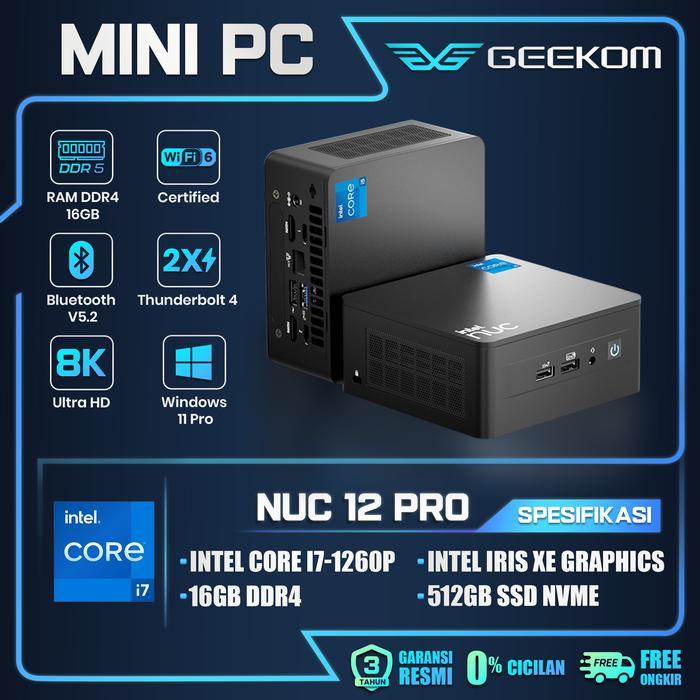 Jual Mini Pc Intel Nuc12 Pro Intel Core I7-1260P Ram 32Gb/1Tb Ssd