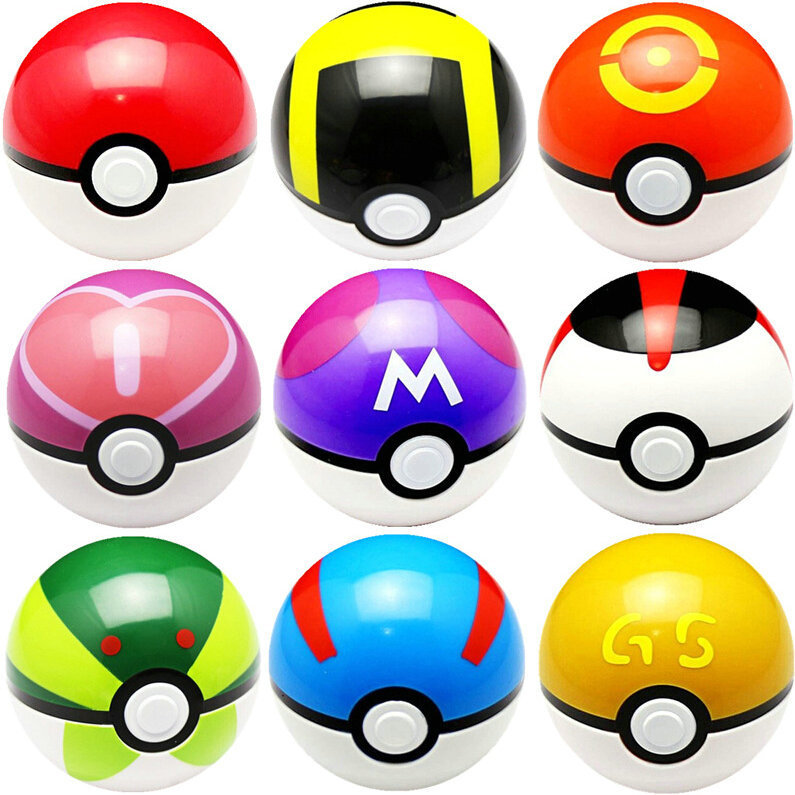 Jual High Quality Multicolor 7Cm Pet Elf Ball Pokemones Pokeballs With ...