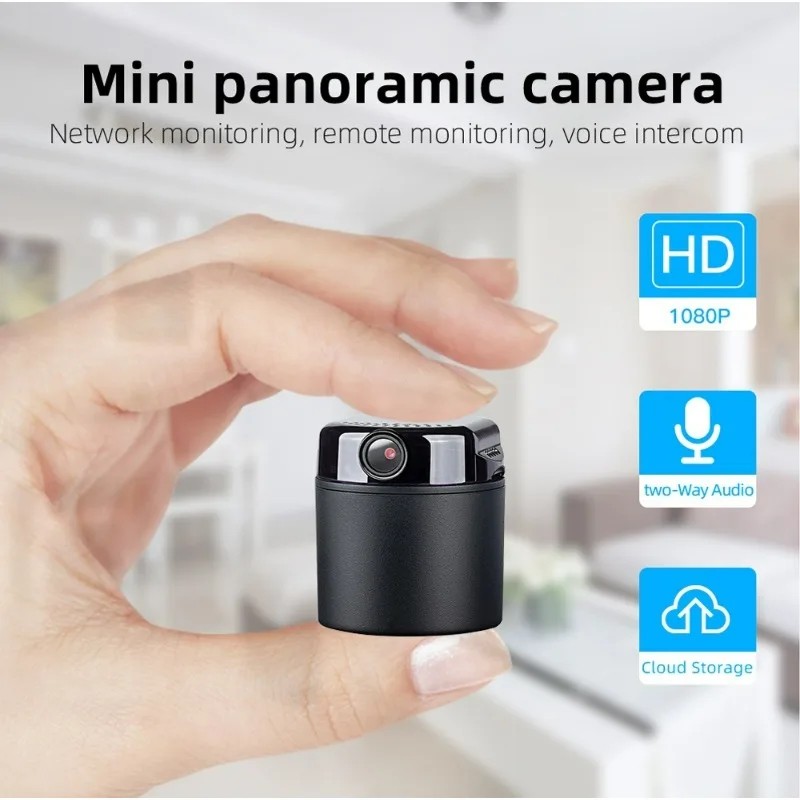 Jual 1080P HD Mini Wifi Camera 360 ° Horizontal Rotation Security ...
