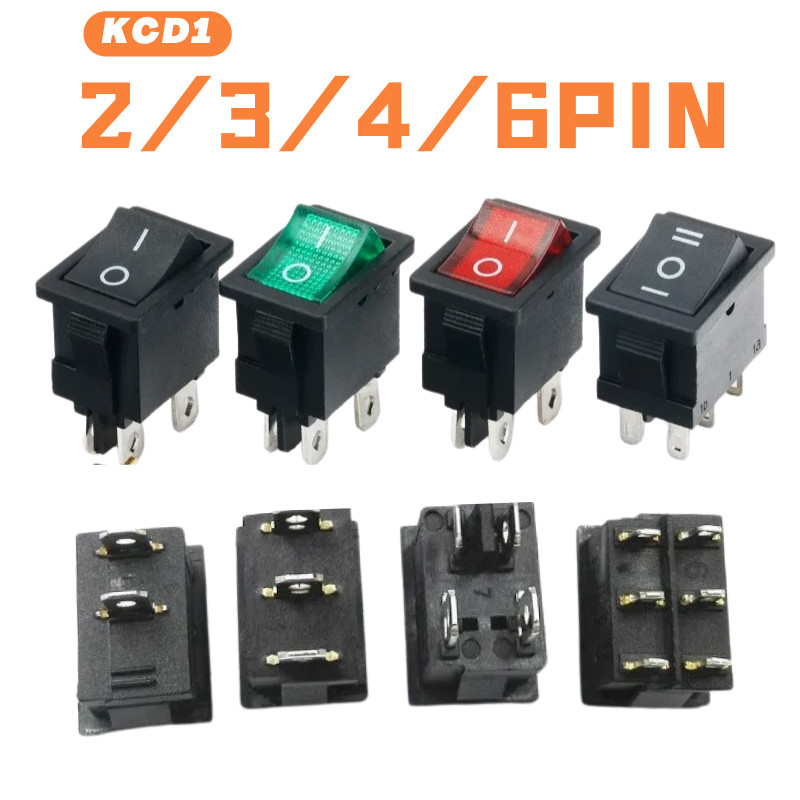 Jual 10/500/10000pcs KCD1 Boat Car Rocker Switch 6A/250V 10A/125V AC ...