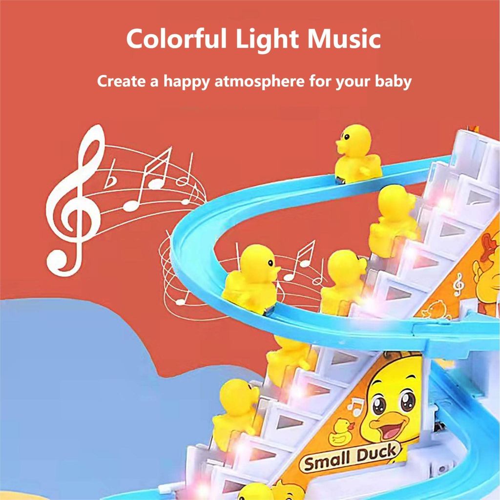 Jouet Canard Qui Monte Les Escaliers – Piste électrique Avec Lumières LED Et Musique, éducatif Pour Enfants Dès 3 Ans