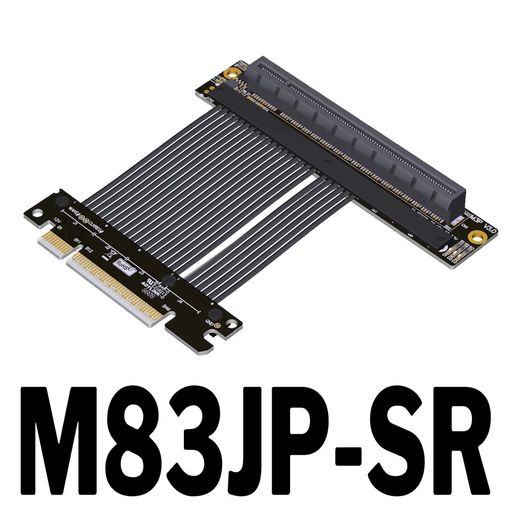 Jual NEW ULTRA-THIN PCI-E 4.0 X8 TO X16 RISER CABLE ADAPTER FOR RTX GTX ...