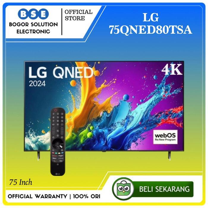 Jual TV LG QNED80 75 Inch 4K UHD Smart WebOS 24 LG 75QNED80TSA LG ...