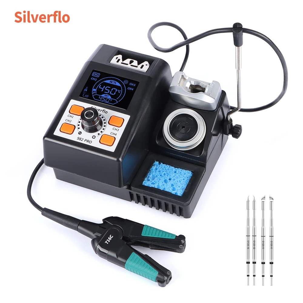 Jual Silverflo Precision Hot Tweezers Soldering Station 982 Pro Micro ...