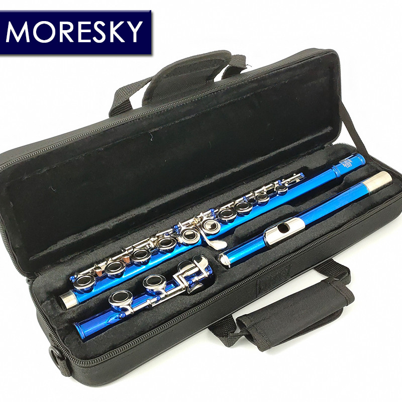 Jual MORESKY Flute 16 Close Holes C Keys Instrument Cupronickel Nickel ...