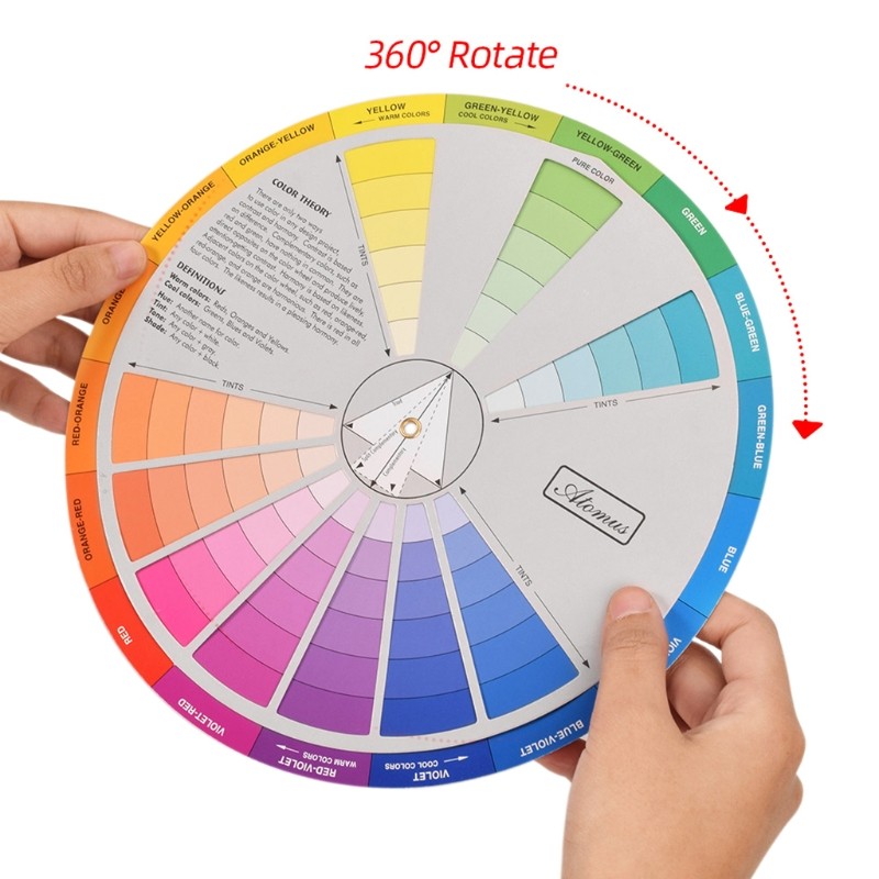 Jual New Paper Card Design Color Mixing Wheel Ink Chart Guidance Round ...
