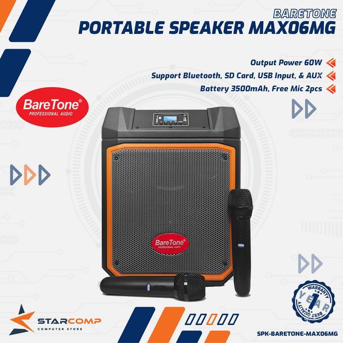 Jual BareTone MAX06MG Speaker Portable Wireless Bluetooth Meeting 6 ...