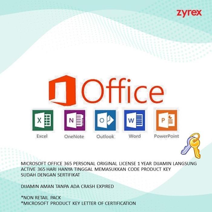 Jual MICROSOFT OFFICE 365 PERSONAL ORIGINAL LICENSE 1 YEAR (ORIGINAL ...