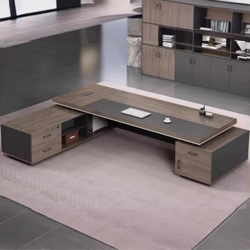 Jual Storage Wide Computer Table Large Modern Executive Wooden Computer ...