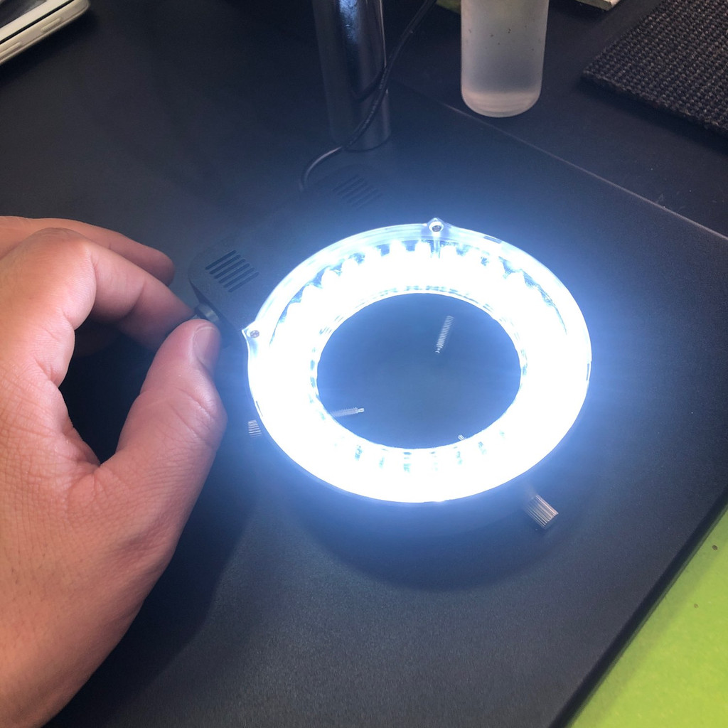 Jual 0-100% Adjustable LED Ring Light USB Interface Illuminator Lamp ...