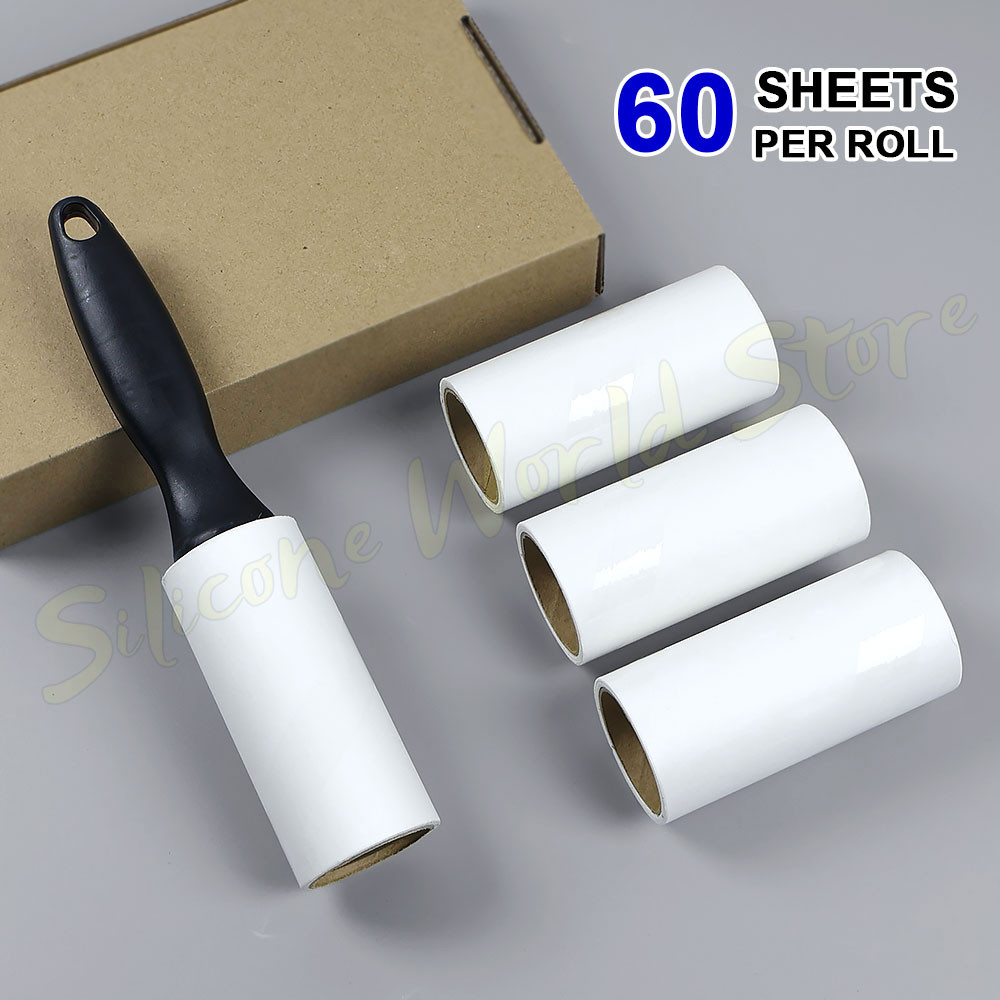 Jual Silicone World 4PCS/Set Tearable Roll Paper Adhesive Fluff Catcher ...