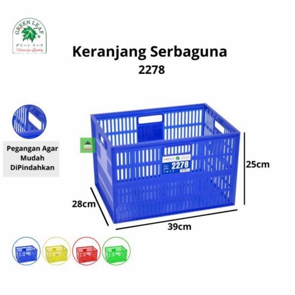 Jual Premium Container Keranjang Industri Plastik Lubang Green Leaf ...