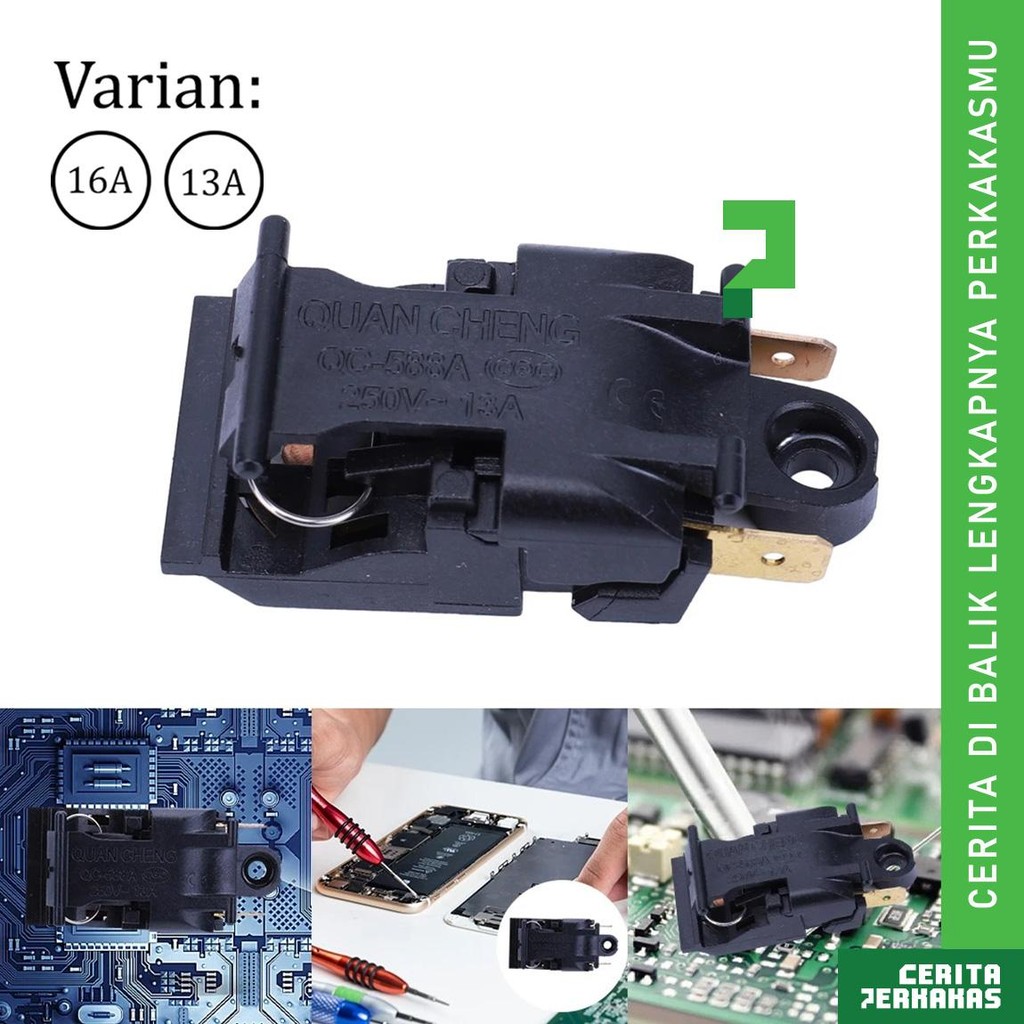 Jual CP Switch Saklar Thermostat Teko Listrik 13A 16A AJ56 / Spare Part ...