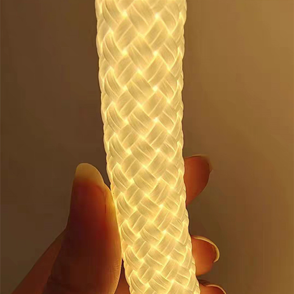 Jual Flexible Fabric Silicone LED Strip Light 360 Degree Glowing Round ...