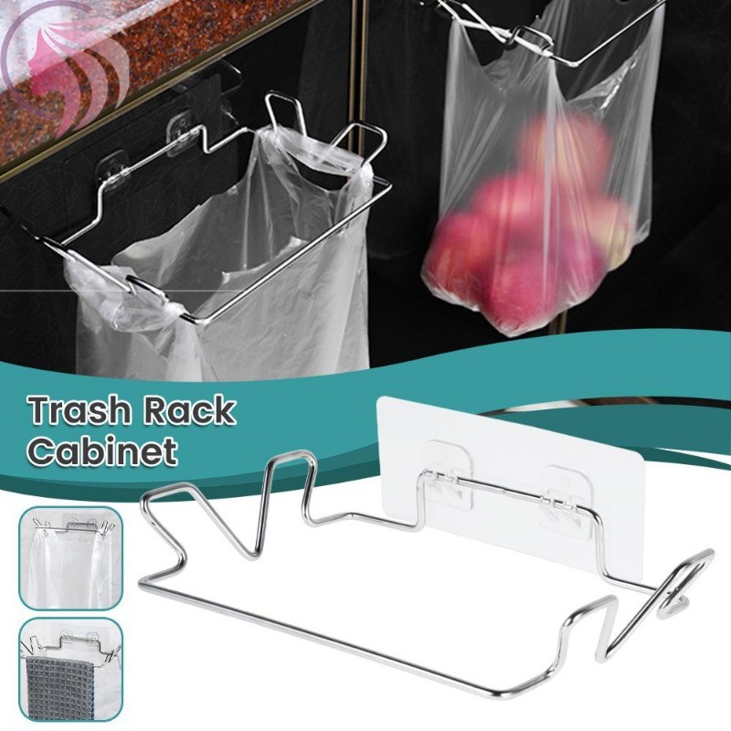 Jual Stainless Steel Kitchen Trash Rack Cabinet Door Garbage Bags ...