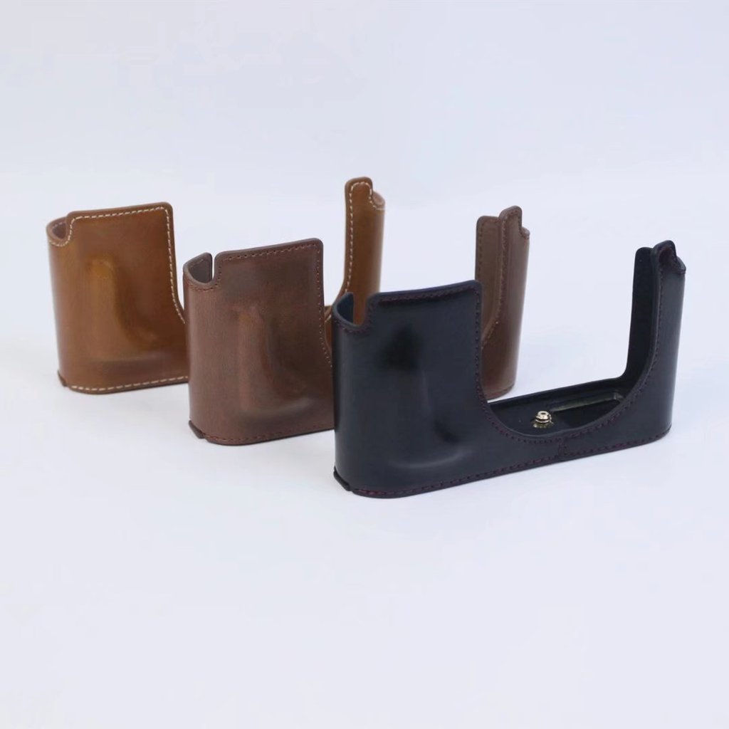 Jual Genuine Real Leather Camera Protector Half case Grip For Leica Q2 ...