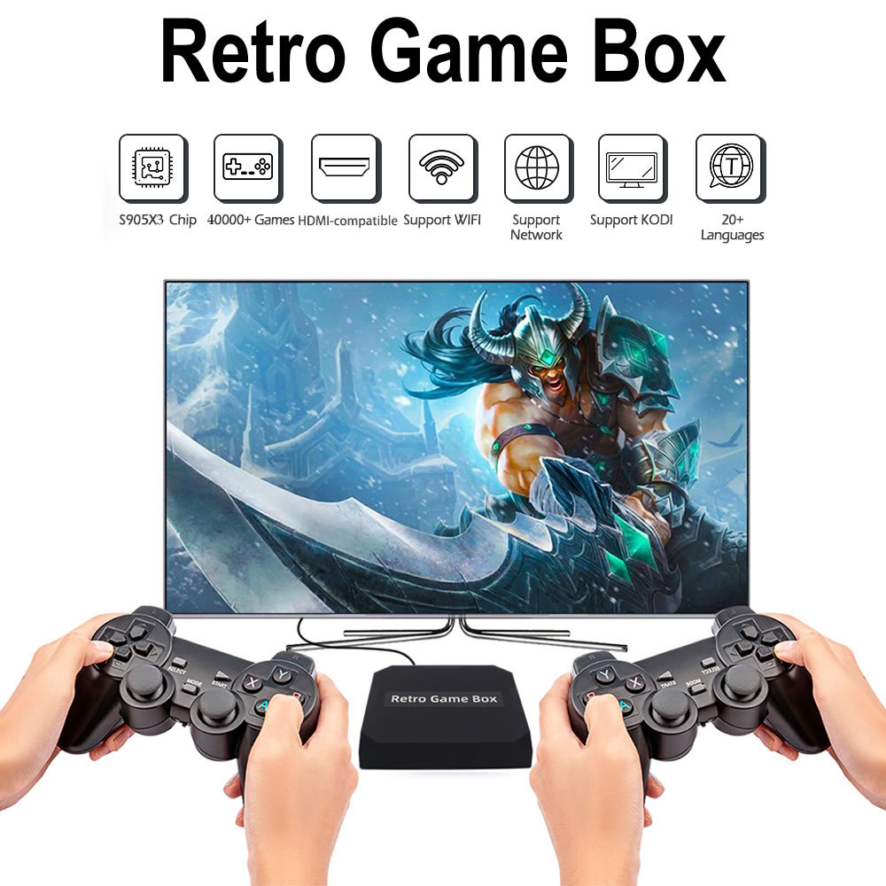 Jual Retro Game Console TV Video Games Dual System EmuELEC 4.1 S905X3 ...