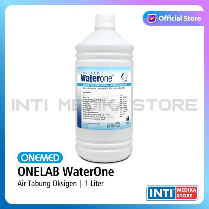 Jual ONEMED - WaterOne 1 Liter Pure Water Aquadest Air Tabung Oksigen ...