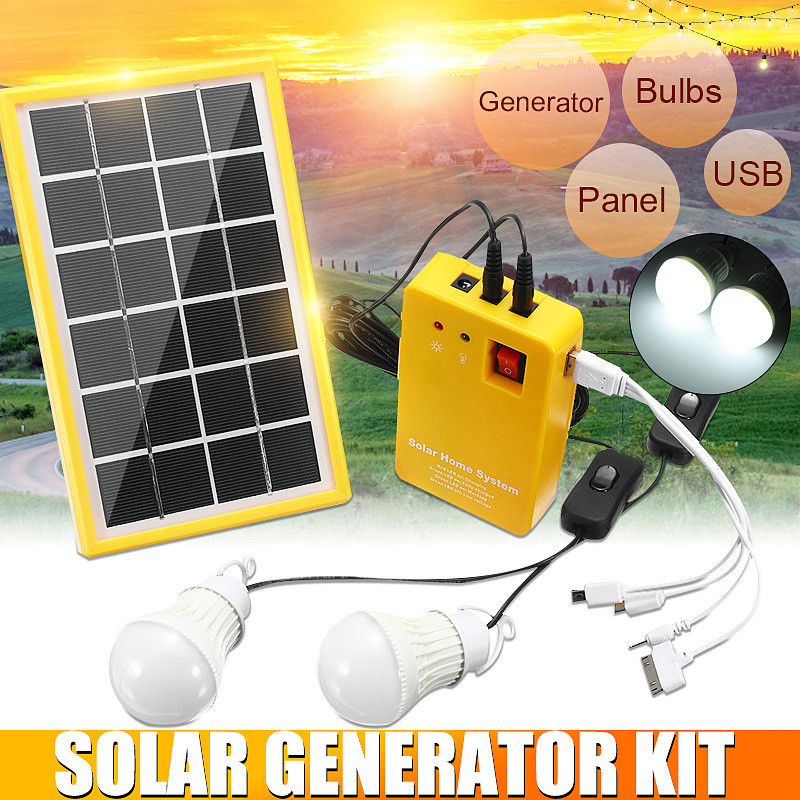 Jual Solar Light Lithium Solar Power Panel Generator Kit Small Home ...