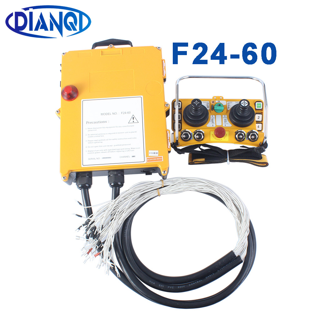 F24-60 Industrielle Kranfernbedienung – 2 Joysticks, 5-Stufen, 100m Reichweite, Wasserdicht, 24V