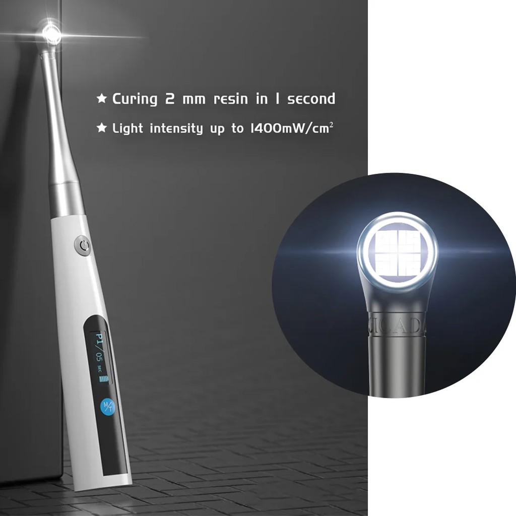 Jual Dental LED Curing Light 360 Degree 1 Second Curing Lamp Cordless ...