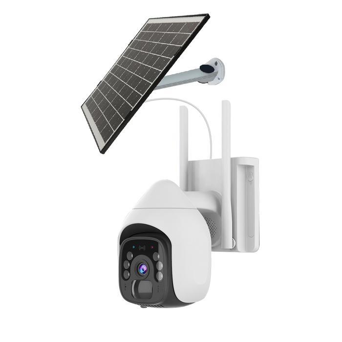 Jual BERGARANSI SINOVISION P5 solar cctv 4G PTZ camera 3MP 16000mAh ...