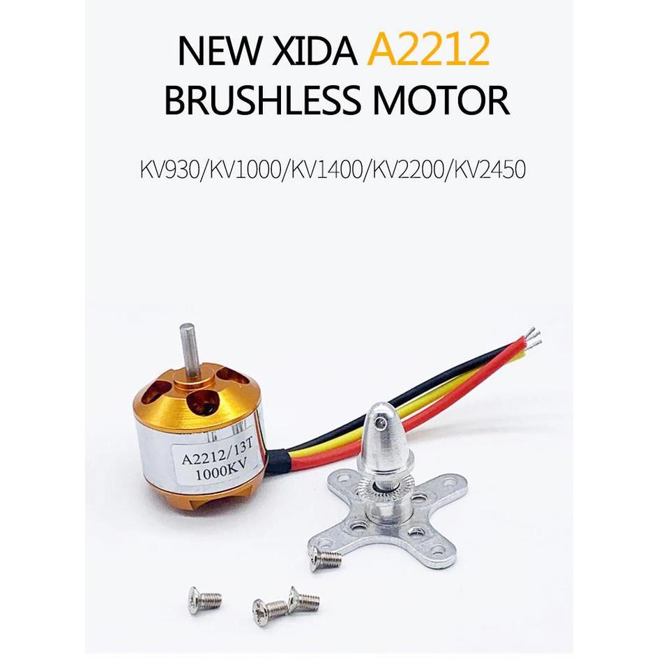 Moteur Brushless A2212 2200KV – Kit Moteur Avion RC – Pour Drone Quadrirotor, Planeur, Hélicoptère – Plug-and-play XT60