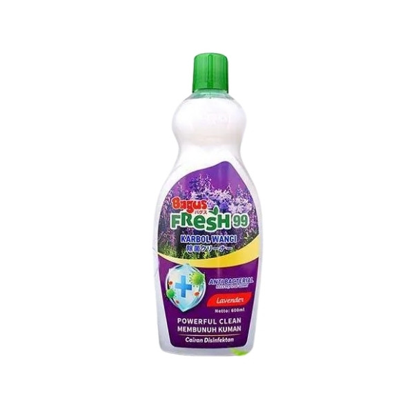 Jual BAGUS FRESH 99 KARBOL LAVENDER BOTOL 600 ML | Shopee Indonesia
