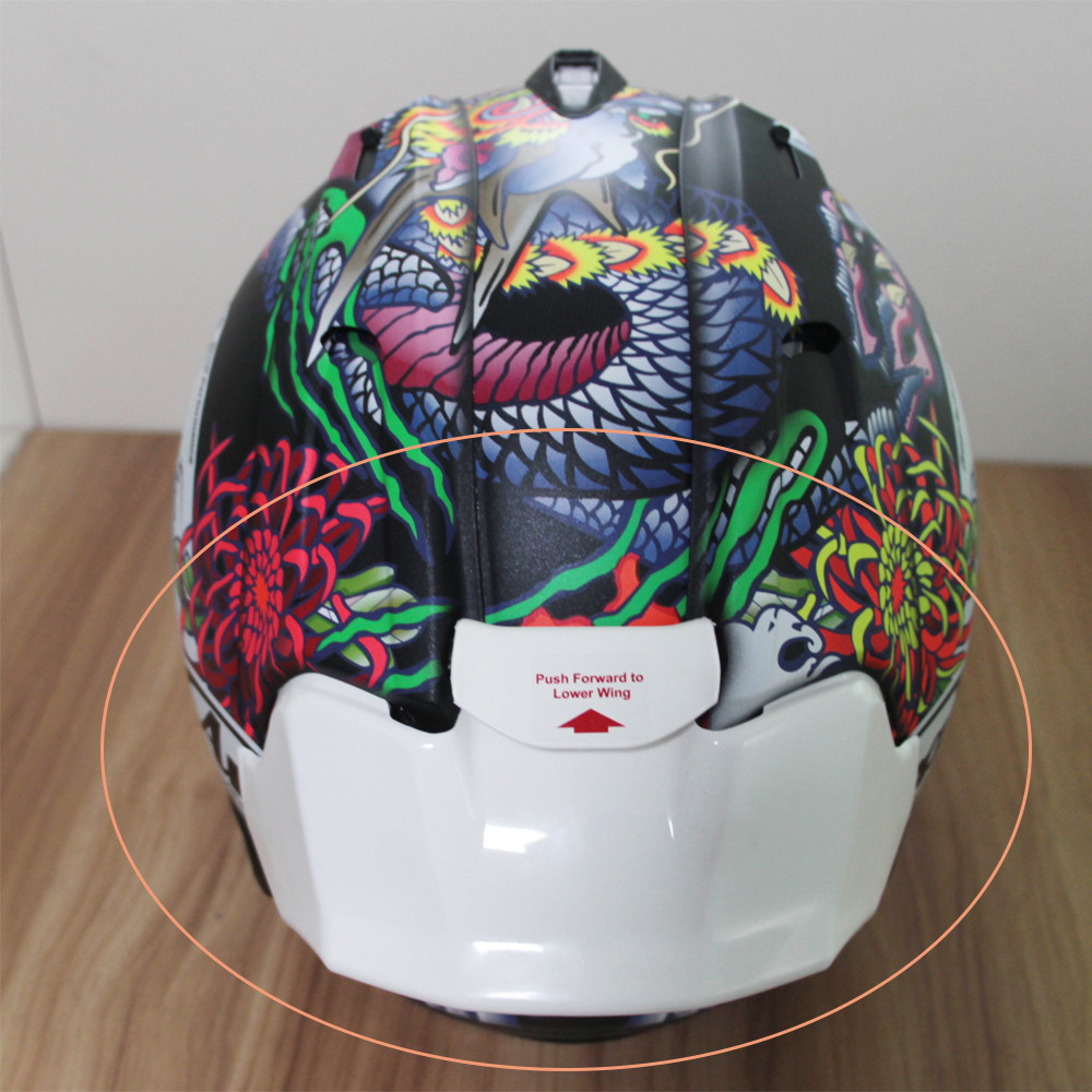 Jual Rx7X Rr5 Motorcycle Rear Trim Helmet Spoiler For Profile-V Rx7X Rx ...