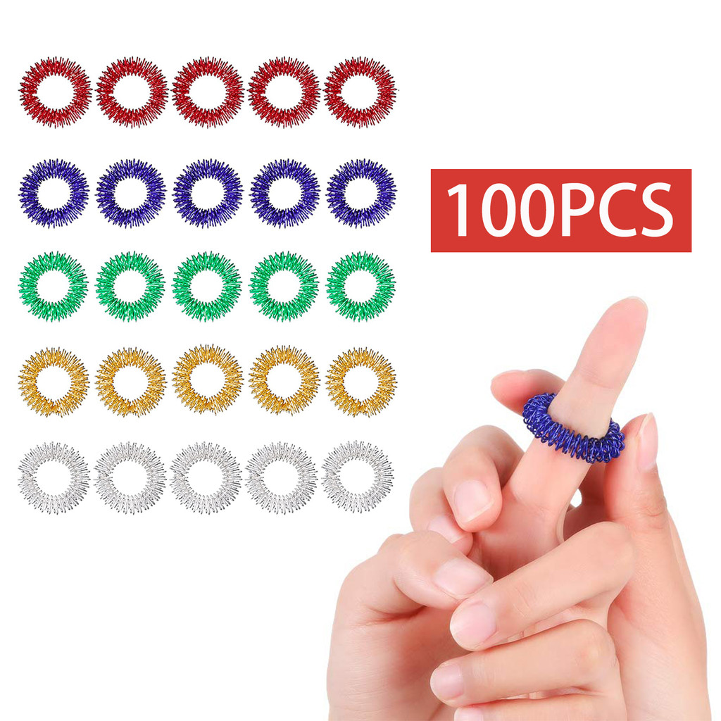 Jual Acupressure Rings Spiky Sensory Finger Rings, Spiky Finger Ring ...