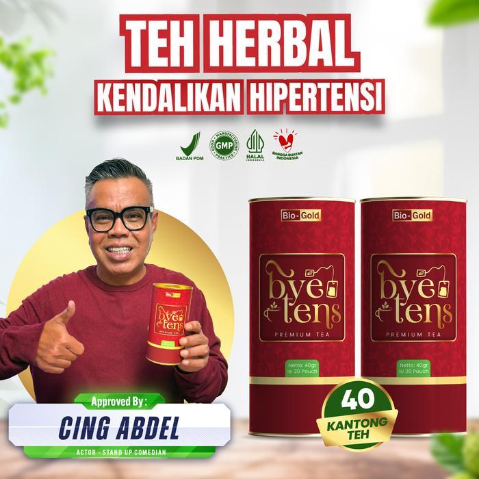 Paket 40X Minum Bye Tens Premium Tea Herbal Hipertensi Untuk Darah Tinggi Kolesterol Asam Urat Bpom