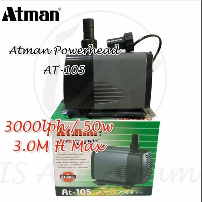 Jual Pompa Kolam Aquarium Pond Pump Pompa Celup Atman At-105 24 Jam ...