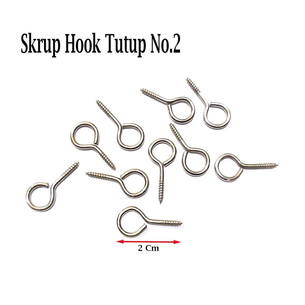 Jual DDS480 - Per 20 Pc Skrup Gantungan Tutup Sekrup Hook No.2 ( 2cm ...