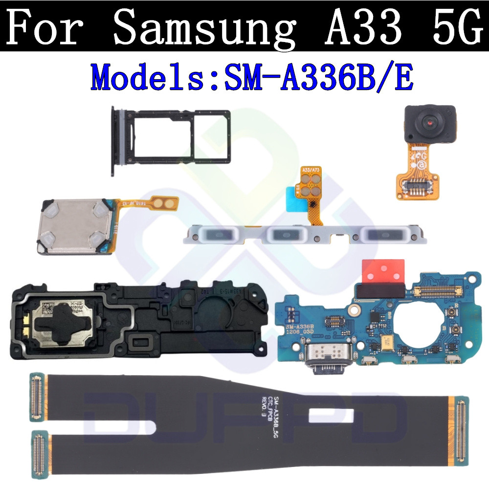 Jual Top Ear Loud Speaker SIM Card Charging Port Board For Samsung A33 ...