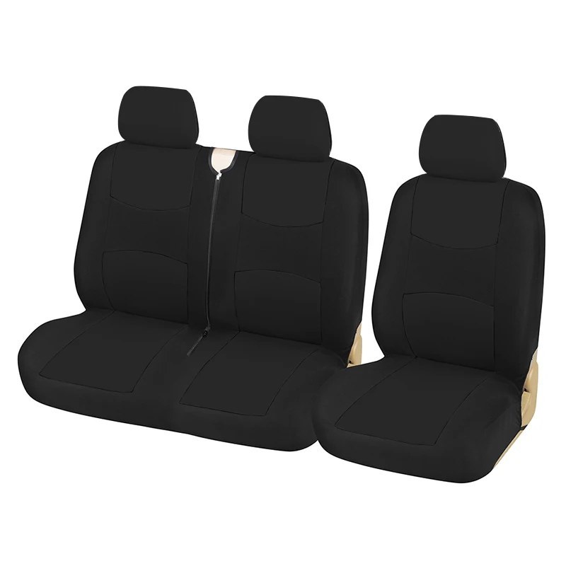 UK Custom Covers Heavy Duty Front Seat Covers For Vauxhall Opel Vivaro 2019+ – Double Passenger Seat, Black, Right-Hand Drive